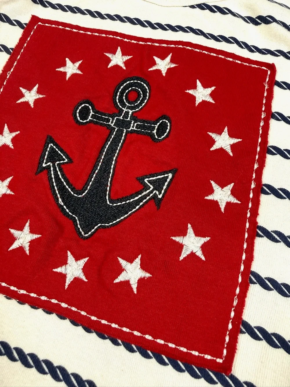 SARA’S PRINTS Boys 6 Nautical Coastal Navy‎ USA Patriotic Sleepwear Tank